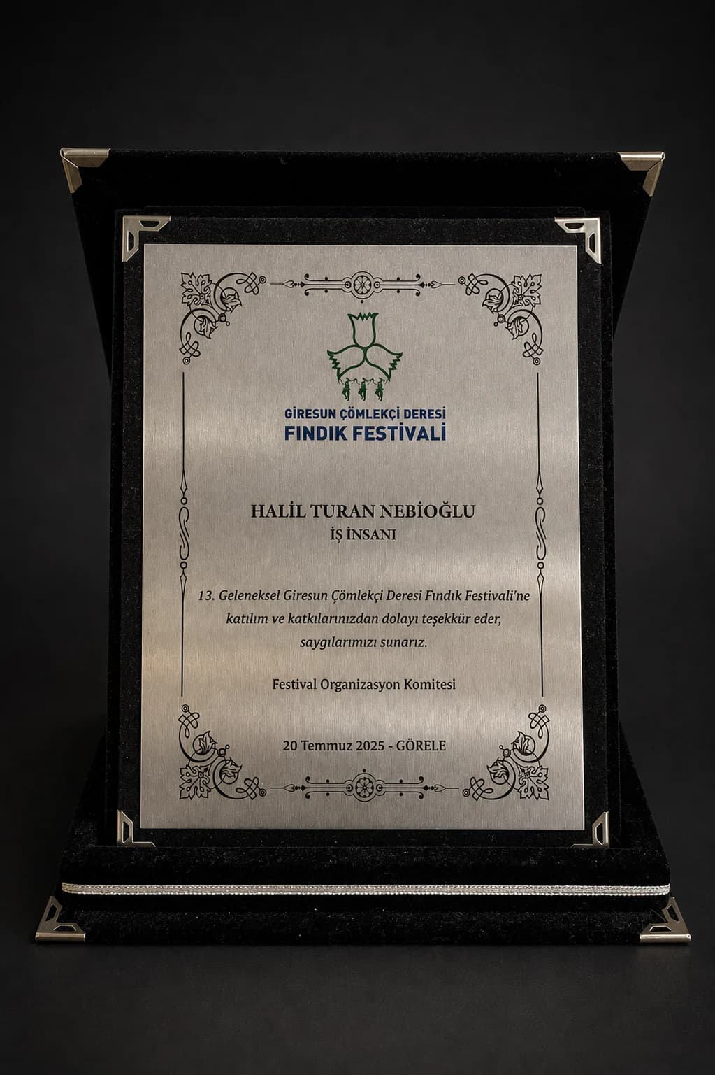 Fındık Festivali Katkı Plaketi