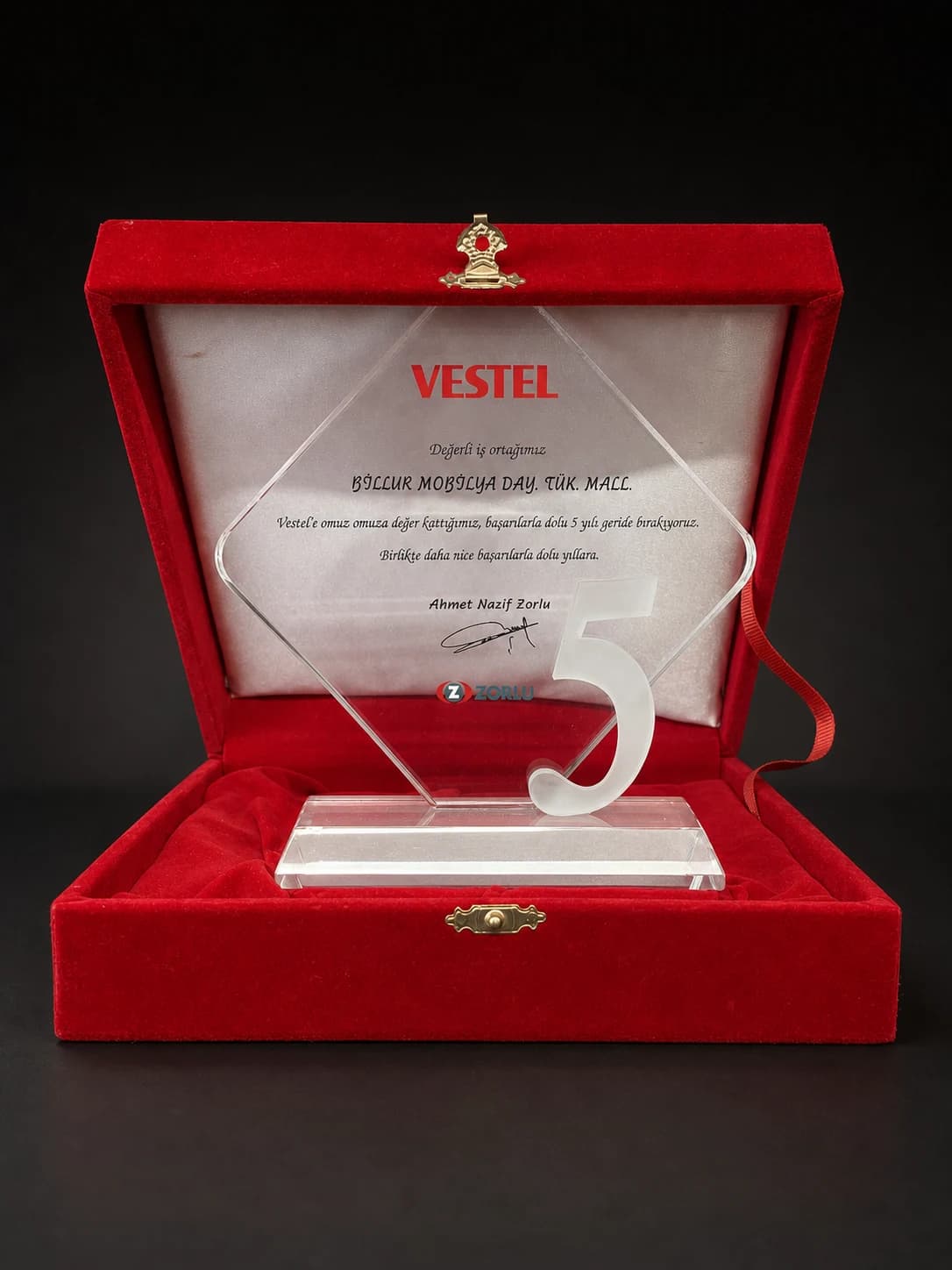 Vestel İş Ortaklığı Plaketi