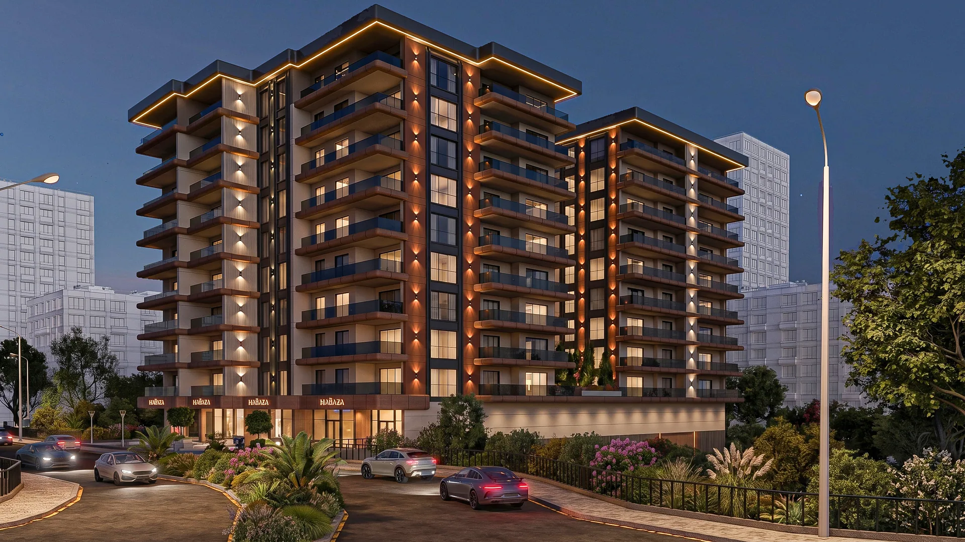 Nebioğlu Prime gece renderı — görsel 1