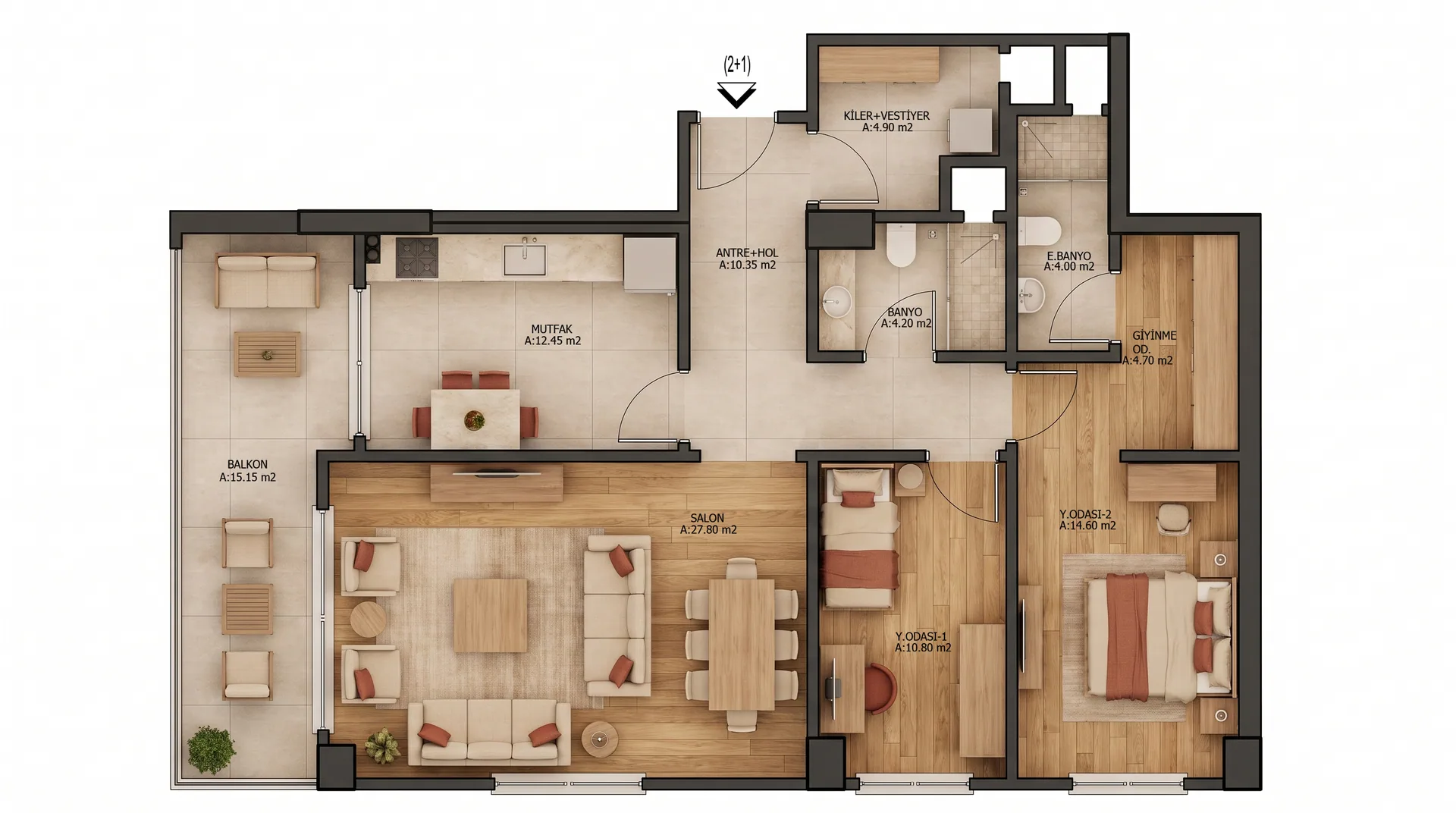 Nebioğlu Prime B Blok iç planı — görsel 2