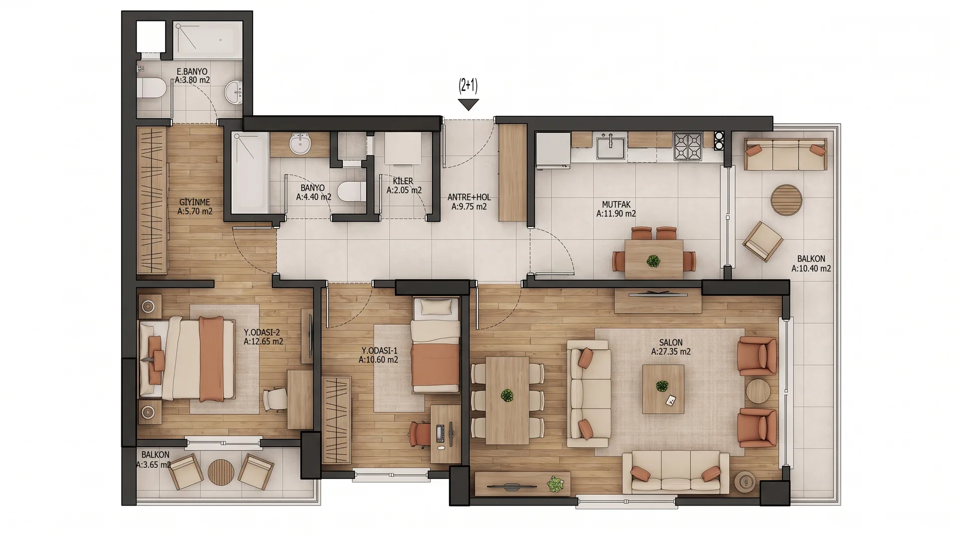 Nebioğlu Prime B Blok iç planı — görsel 3